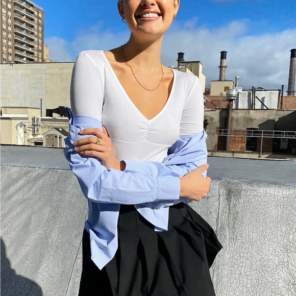 White Long Sleeve Artizia Top - Picture 4 of 5